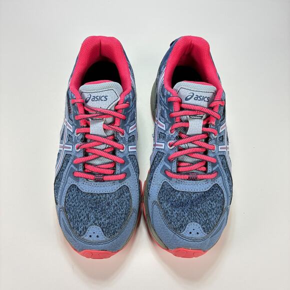 Asics Gel-Venture 6 Blue Pink Trail Athletic Running Shoes 1014A077 Youth Size 5 - Picture 3 of 10